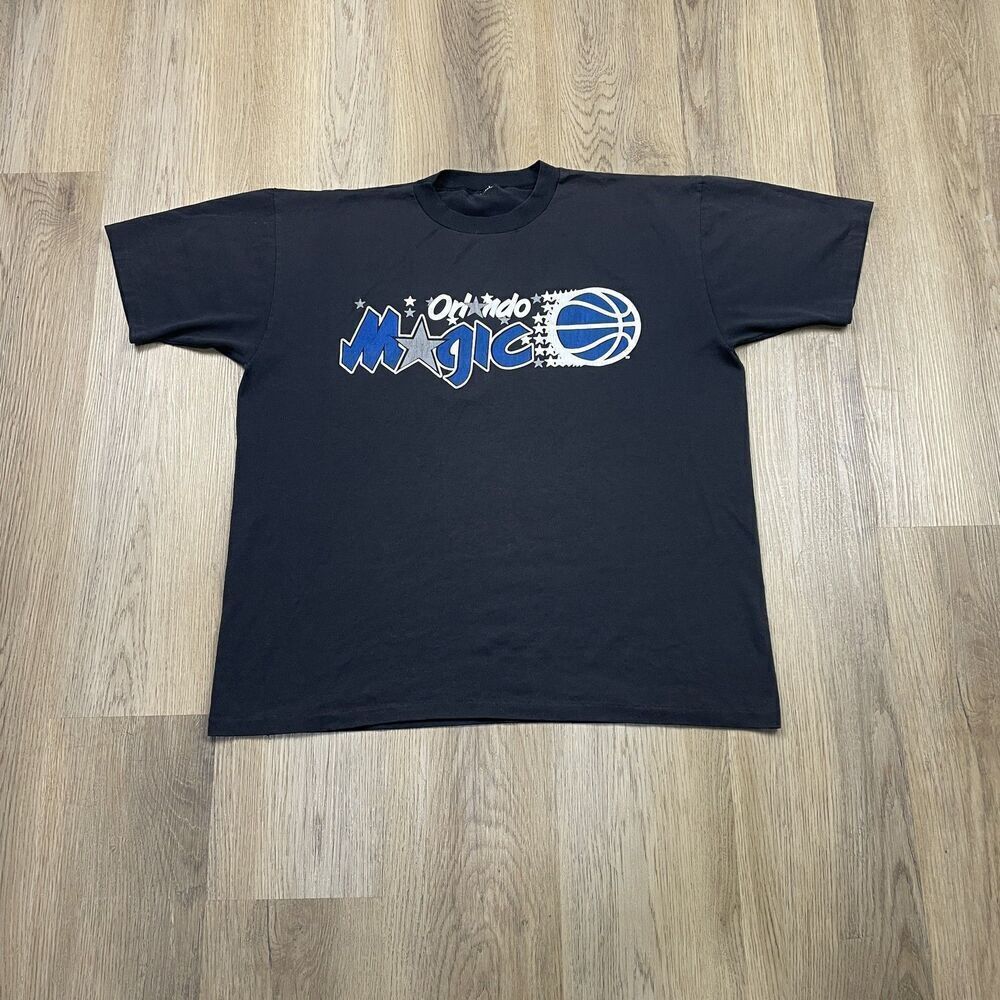 Vintage Orlando Magic Shirt Mens Large Black NBA Basketball Tee 90s Retro Magic